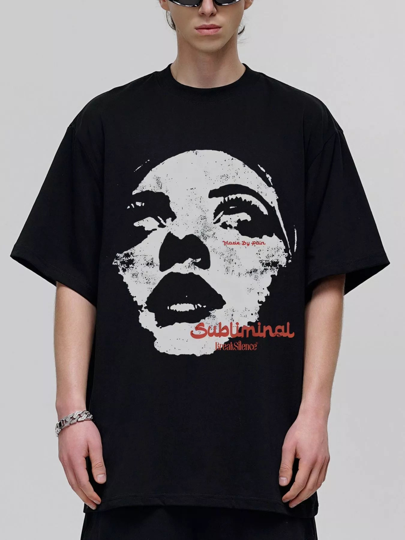 Men's Graphic Round Neck Oversized T-Shirt