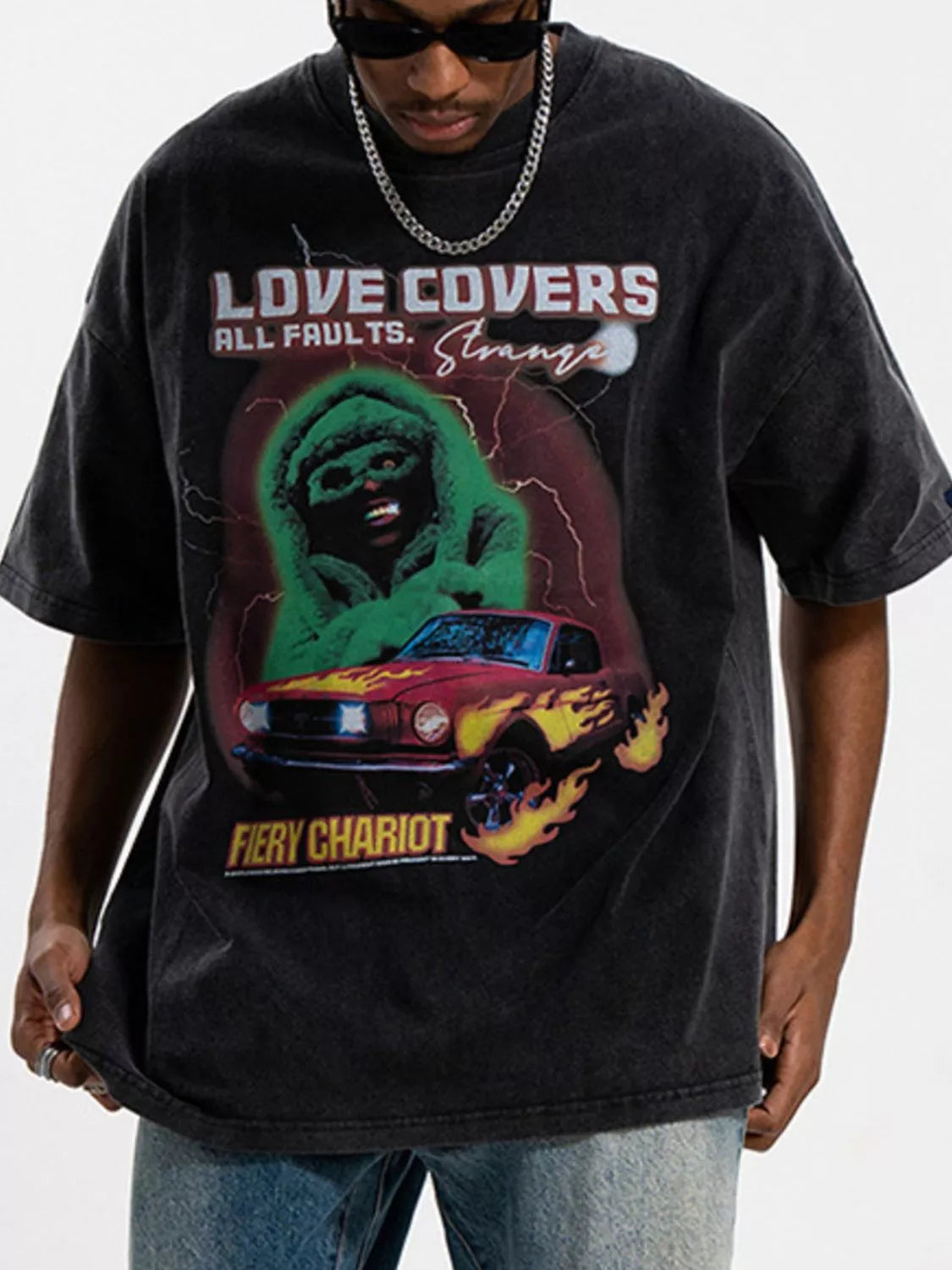 Men's Graphic Round Neck Short Sleeve T-Shirt