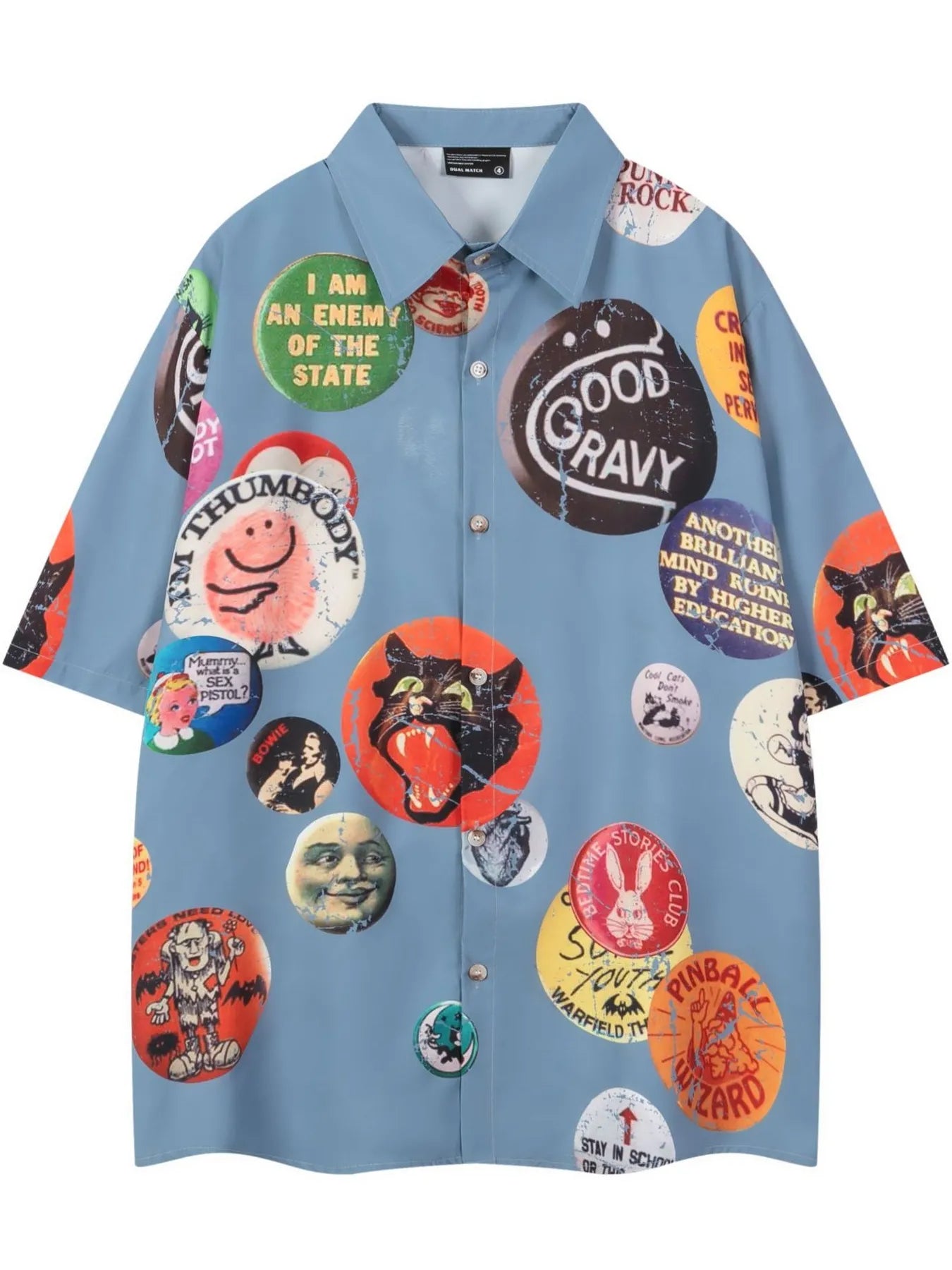 Men's Printed Button Up Shirt