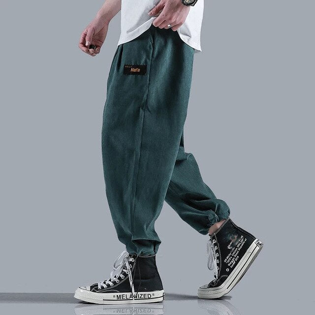 Men Jogger Solid color  Side Pockets Loose Style Men's Sweatpants Fashion Harajuku High Street Casual Pants 5 Colors