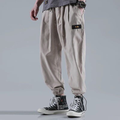 Men Jogger Solid color  Side Pockets Loose Style Men's Sweatpants Fashion Harajuku High Street Casual Pants 5 Colors