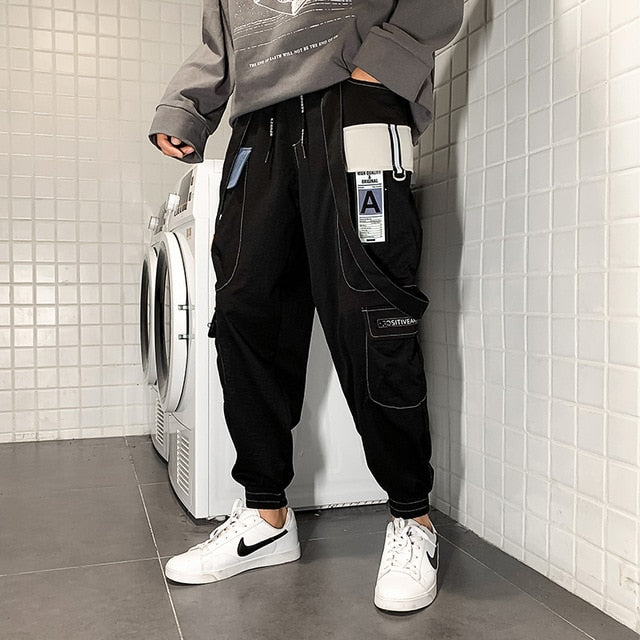 New Hot Jogger Leisure Sports Trousers Men Hip Hop Streetwear Beam Foot Cargo Pants Fashion Printing Men Pants
