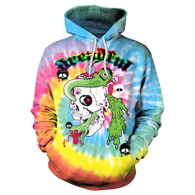 New Digital Print Men Women Hip Hop Streetwear Hoodies